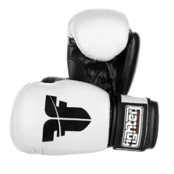 New Arrival 4 Fighter Basic Gloves - White/black, 1376APUWB