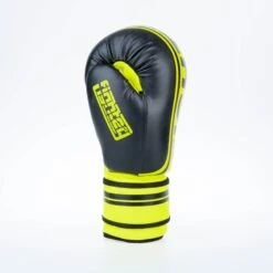 Fighter Boxing Gloves Basic Stripe - Neon Yellow/black -Boxing Equipment Store 1376APU BN04