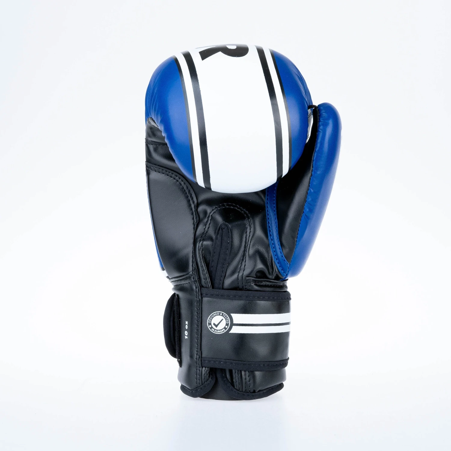 Fighter Boxing Gloves Basic Stripe - Blue 2 Fighter Boxing Gloves Basic Stripe - Blue - Image 2