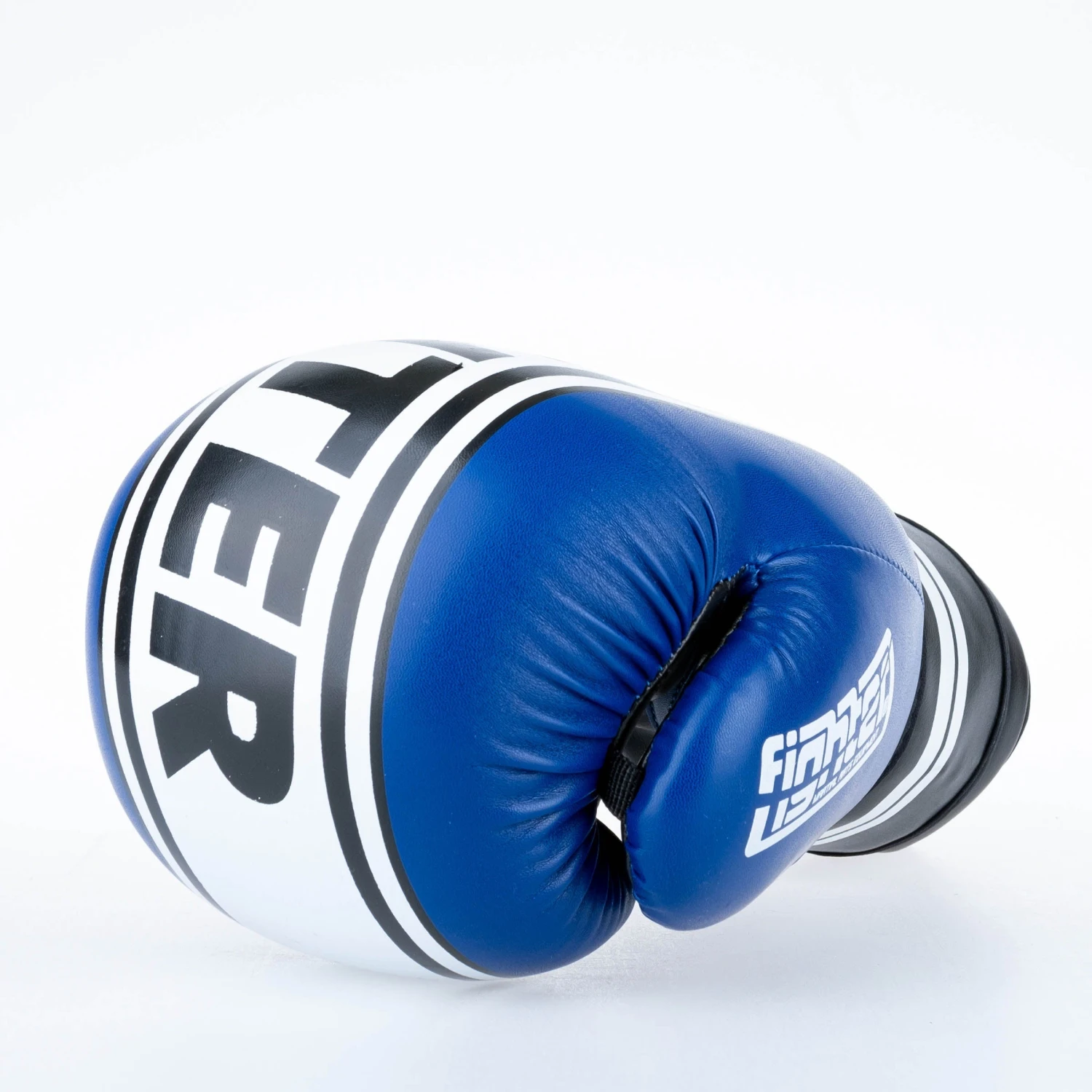Fighter Boxing Gloves Basic Stripe - Blue 8 Fighter Boxing Gloves Basic Stripe - Blue - Image 8