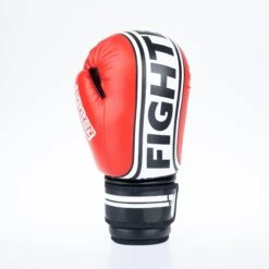 Fighter Boxing Gloves Basic Stripe - Red -Boxing Equipment Store 1376APU RW05