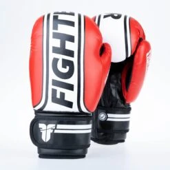 Fighter Boxing Gloves Basic Stripe - Red -Boxing Equipment Store 1376APU RW11
