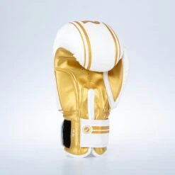 Fighter Boxing Gloves Basic Stripe - White/gold -Boxing Equipment Store 1376APU WG08