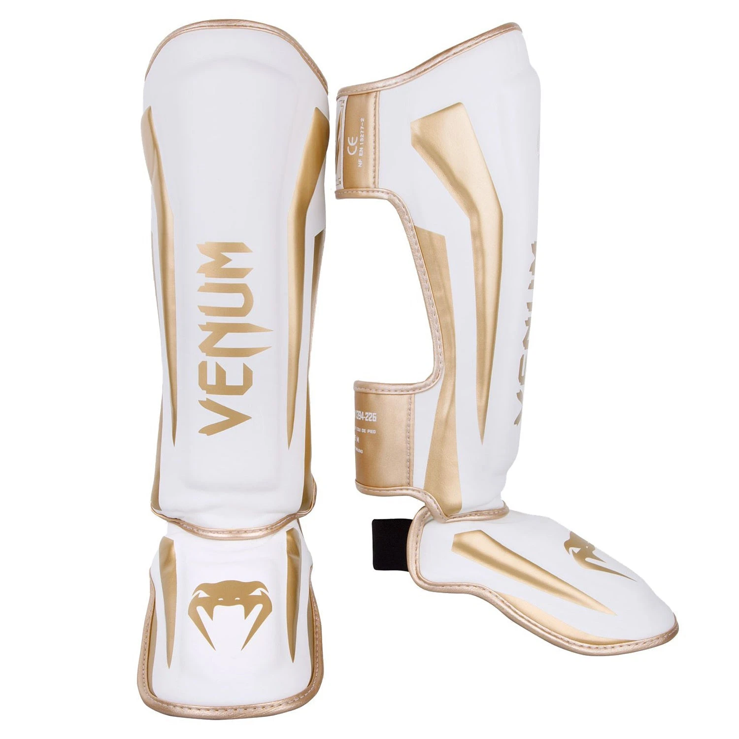 Venum ELITE Shin Guards - White/gold 1 Venum ELITE Shin Guards - White/gold