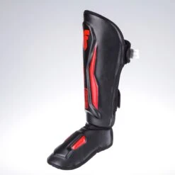 Fighter Shinguards Thai Ergo - Black/red, FSG-004BR -Boxing Equipment Store 297e5f992dcde71a5d5c441cf9e6b286