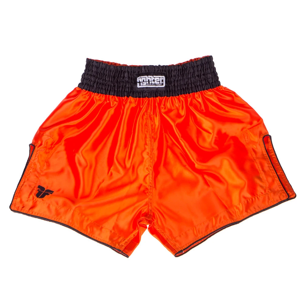 Fighter Thai Trunks Bangkok Plain - Orange/black, FP07 1 Fighter Thai Trunks Bangkok Plain - Orange/black, FP07