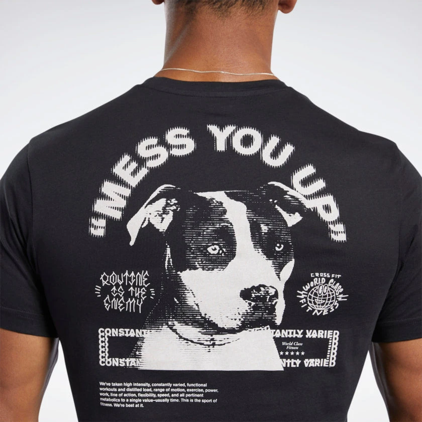 Reebok CrossFit Mess You Up Tee - Black, FJ5285 6 Reebok CrossFit Mess You Up Tee - Black, FJ5285 - Image 6