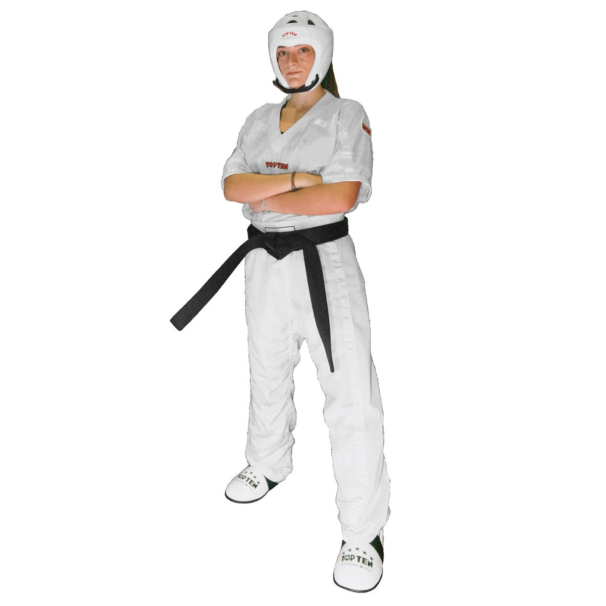 Fight Uniform Top Ten Mesh - White, 1625-11 1 Fight Uniform Top Ten Mesh - White, 1625-11
