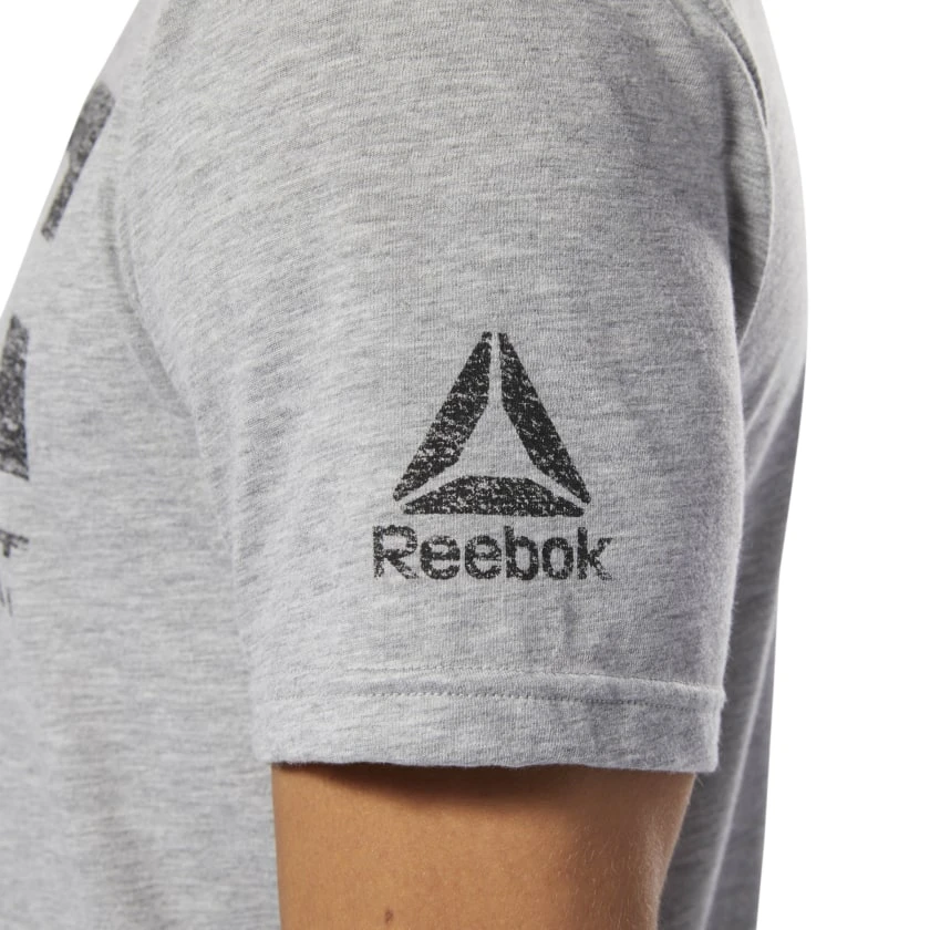 Reebok Combat Core Tee - Grey, DQ1985 2 Reebok Combat Core Tee - Grey, DQ1985 - Image 2