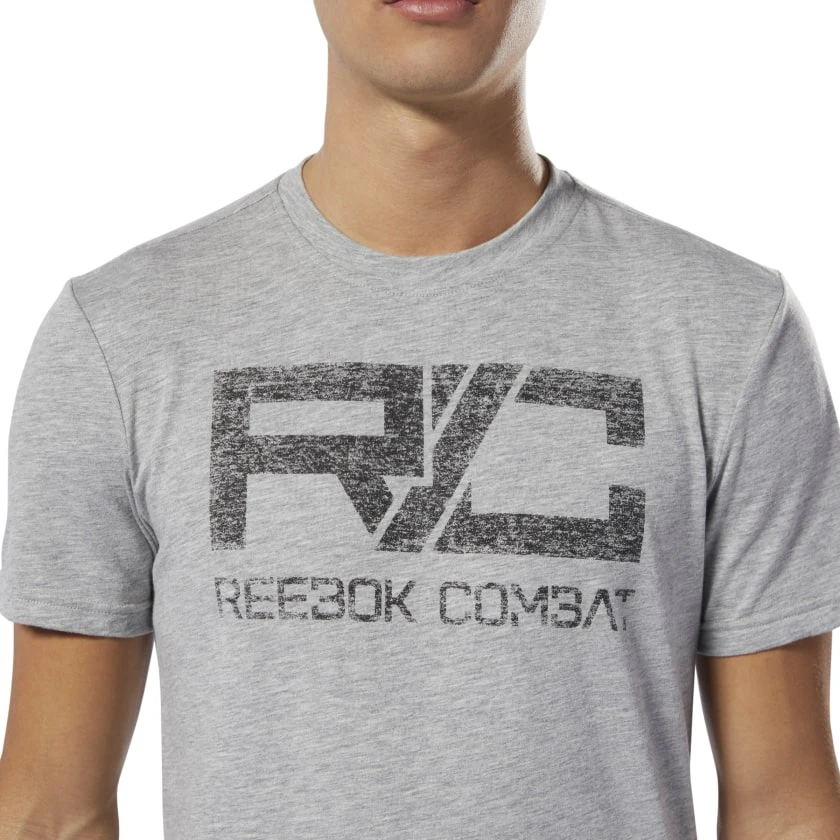 Reebok Combat Core Tee - Grey, DQ1985 5 Reebok Combat Core Tee - Grey, DQ1985 - Image 5