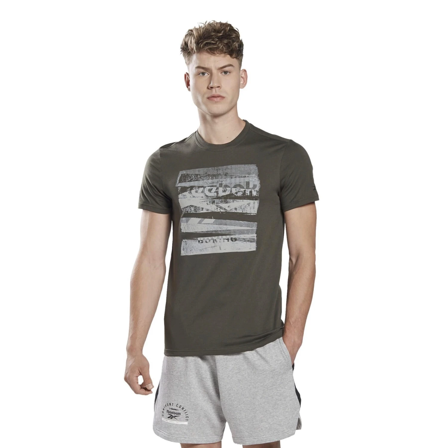 Reebok CBT Core Boxing Tee - Green, FU1261 1 Reebok CBT Core Boxing Tee - Green, FU1261