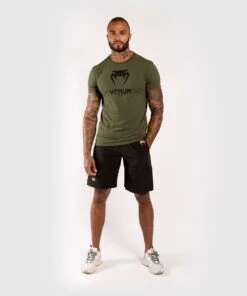 Venum Classic T-shirt - Khaki -Boxing Equipment Store 68c85cc79f4bb049b65ee20799a6c6c49da32356 TS CLASSIC KAKI BLACK SD 05