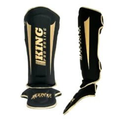 King Pro Boxing Shin Guards Revo 6 - Black/gold -Boxing Equipment Store 9 3 10