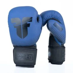 Fighter Boxing Gloves SPLIT Stripes - Blue/black -Boxing Equipment Store FBG 001 SBL09