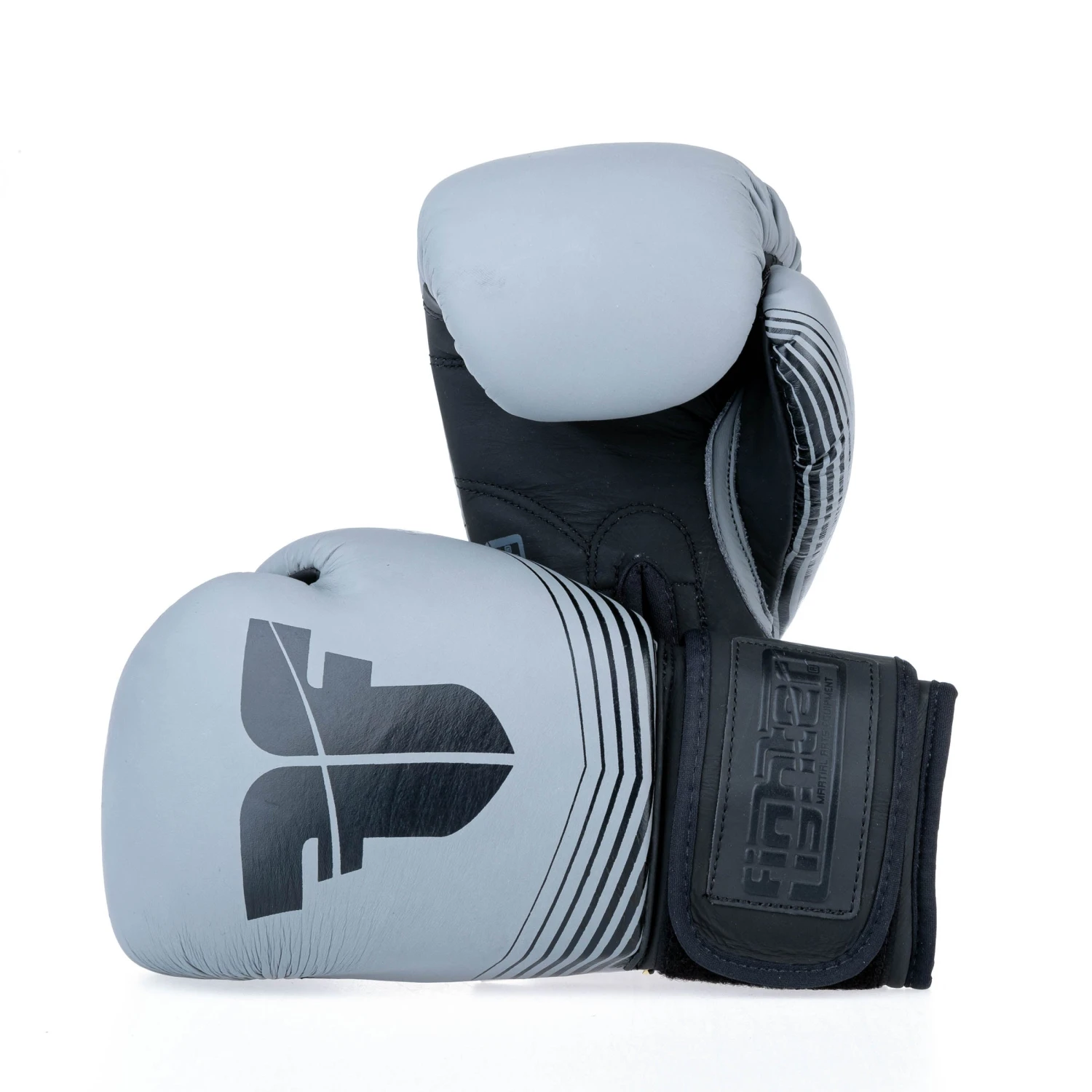 Fighter Boxing Gloves SPLIT Stripes - Gray/black 1 Fighter Boxing Gloves SPLIT Stripes - Gray/black