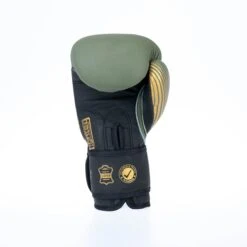 Fighter Boxing Gloves SPLIT Stripes - Khaki/gold -Boxing Equipment Store FBG 001 SKH08