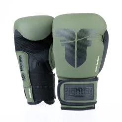Fighter Boxing Gloves Secure Fit - Khaki/black -Boxing Equipment Store FBG 007 KHB09