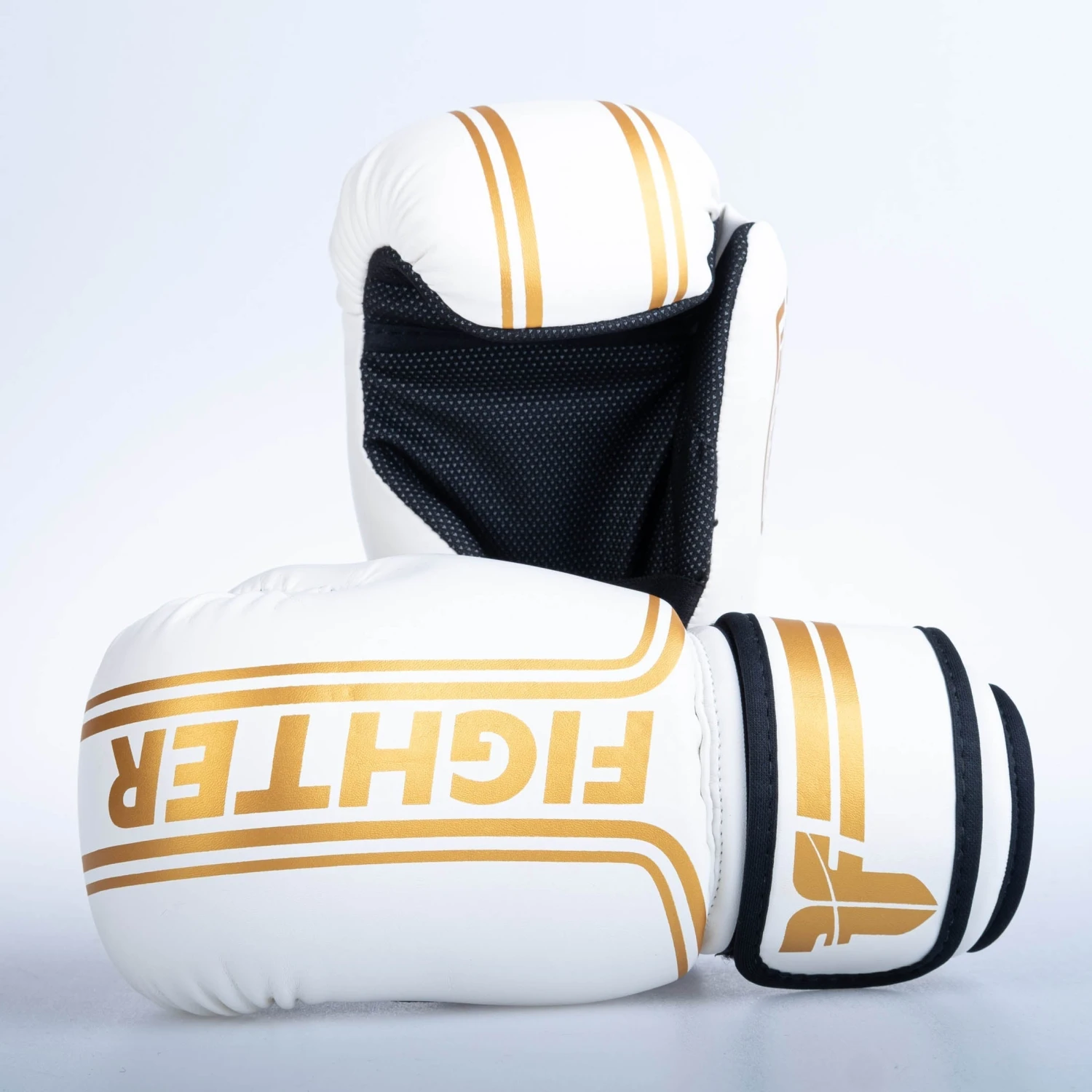 Fighter Open Gloves Stripe - SGP Edition - White/gold 5 Fighter Open Gloves Stripe - SGP Edition - White/gold - Image 5