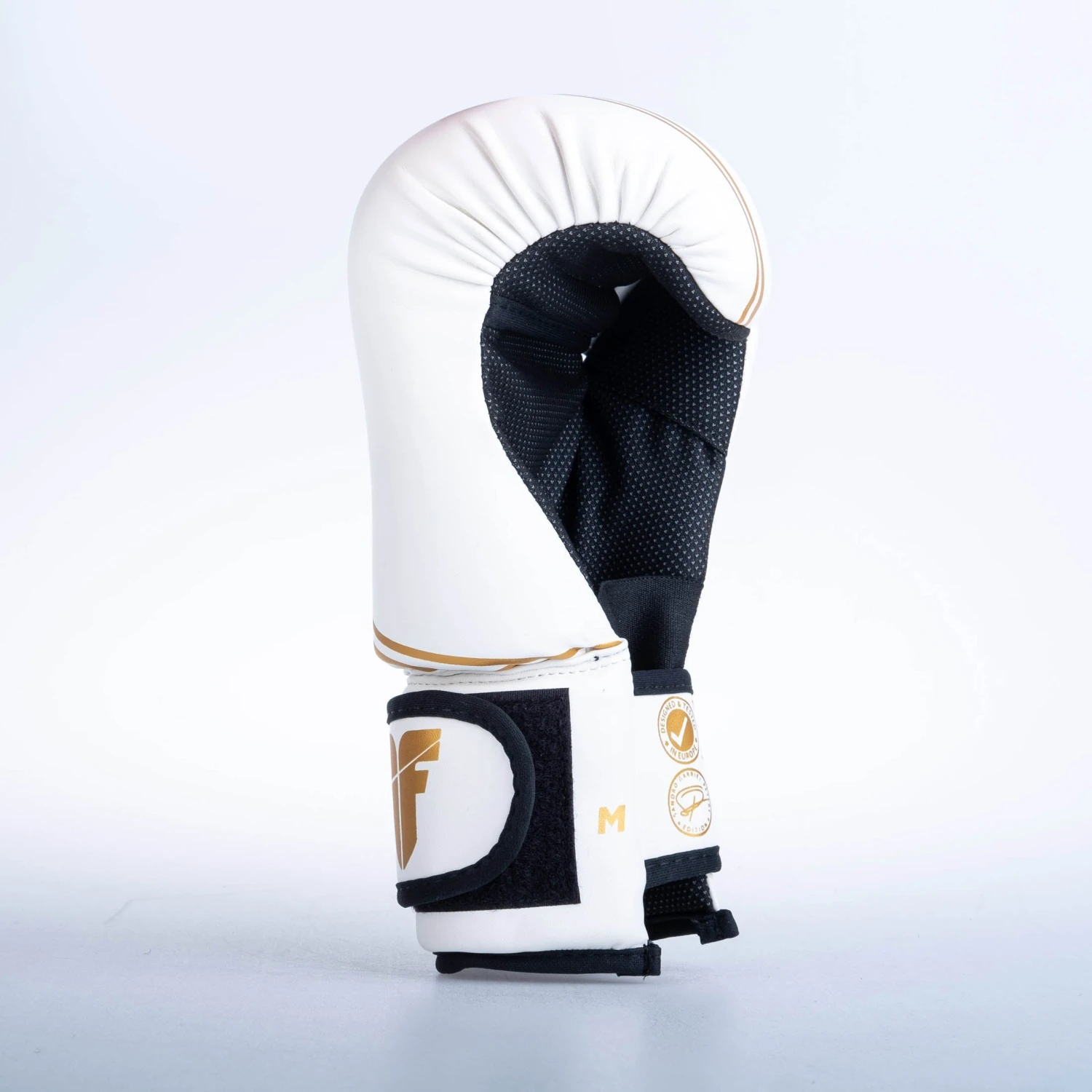 Fighter Open Gloves Stripe - SGP Edition - White/gold 7 Fighter Open Gloves Stripe - SGP Edition - White/gold - Image 7