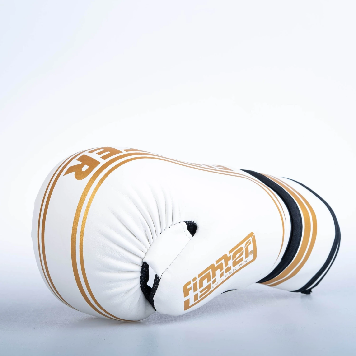Fighter Open Gloves Stripe - SGP Edition - White/gold 8 Fighter Open Gloves Stripe - SGP Edition - White/gold - Image 8