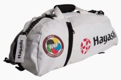 Hayashi WKF Gym Bag / Backpack Combo - White M, 8041-1