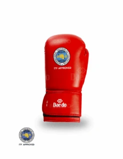 Boxing Gloves Daedo ITF - Red, PRITF2021 -Boxing Equipment Store itf leather gloves .jpg 2