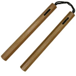 Satori Nunchaku - Octagon With A String - Brown